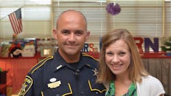 The first day of school for Plantation Park Elementary School&rsquo;s kindergarten teacher Lindsay Burns was a day she says she&rsquo;ll never forget after Bossier Parrish Sheriff&apos;s Deputy Chris Slopak came to her aid.