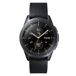 The Samsung Galaxy Watch in Midnight Black. The Samsung Galaxy Watch in Midnight Black.