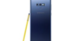 The Samsung Galaxy Note9 in blue with S Pen.