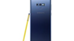 The Samsung Galaxy Note9 in blue with S Pen. The Samsung Galaxy Note9 in blue with S Pen.