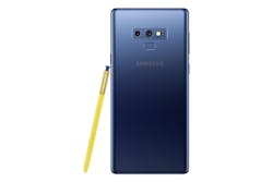 The Samsung Galaxy Note9 in blue with S Pen. The Samsung Galaxy Note9 in blue with S Pen.