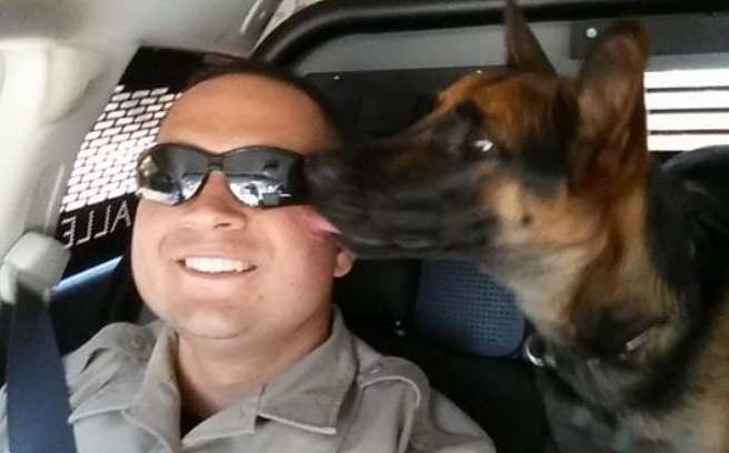 Deputy Eliseo Ramos and K-9 Abbie