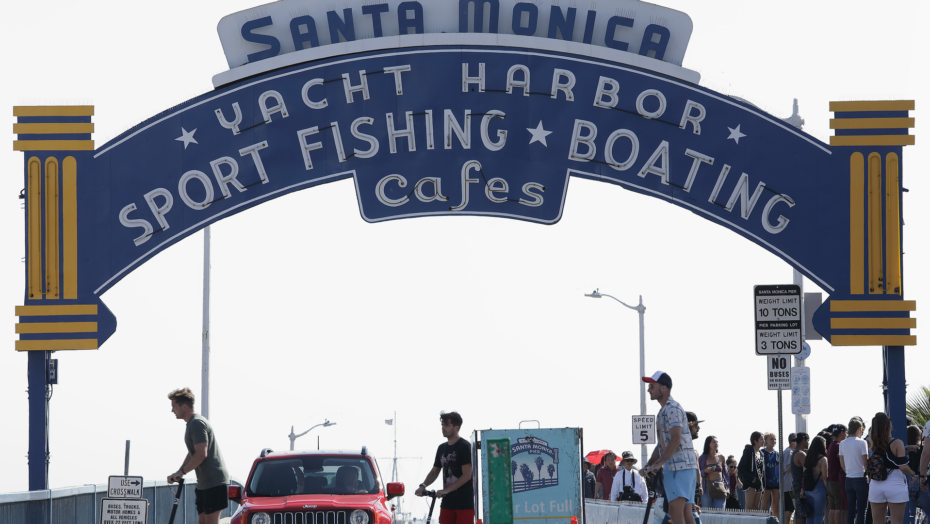 The Santa Monica Pier in a file image from June 2018, where a man was found beaten to death in September.