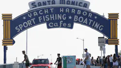 The Santa Monica Pier in a file image from June 2018, where a man was found beaten to death in September. The Santa Monica Pier in a file image from June 2018, where a man was found beaten to death in September.