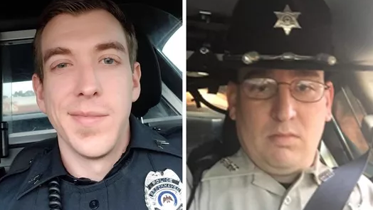 Cpl. Zack Moak, left, and Officer James White