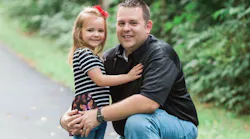 Deputy Aaron Paul Roberts is seen with his daughter.