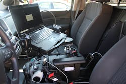 We’ve come a long way from a few switches to today’s high-tech patrol vehicle “cockpit.” We’ve come a long way from a few switches to today’s high-tech patrol vehicle “cockpit.”