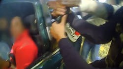 North Brunswick Police Officer Anthony Torres helped rescue two women from a fiery wreck last week. North Brunswick Police Officer Anthony Torres helped rescue two women from a fiery wreck last week.