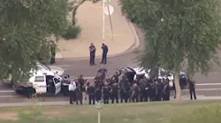 Two Tempe police officers were wounded in an exchange of gunfire with a suspect Monday afternoon.