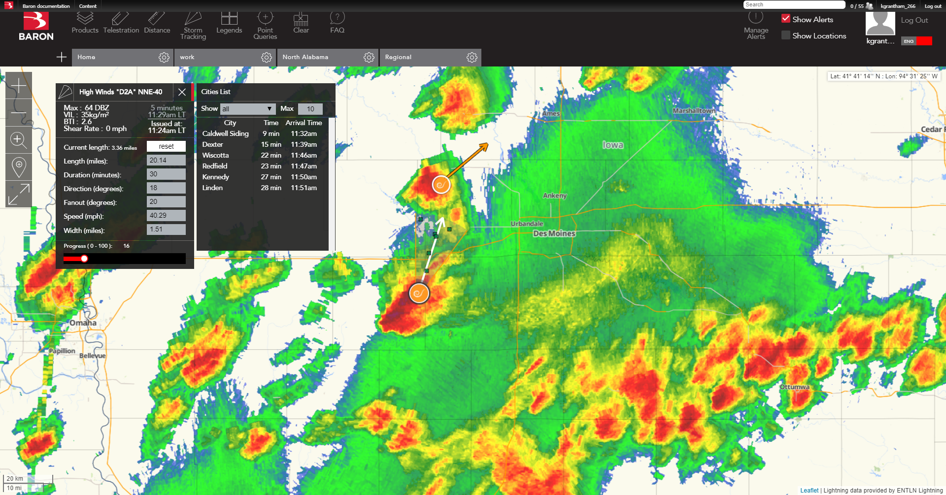 Threat Net incorporates three easy ways to track inclement weather: web portal, custom alerts, and mobile app capability.