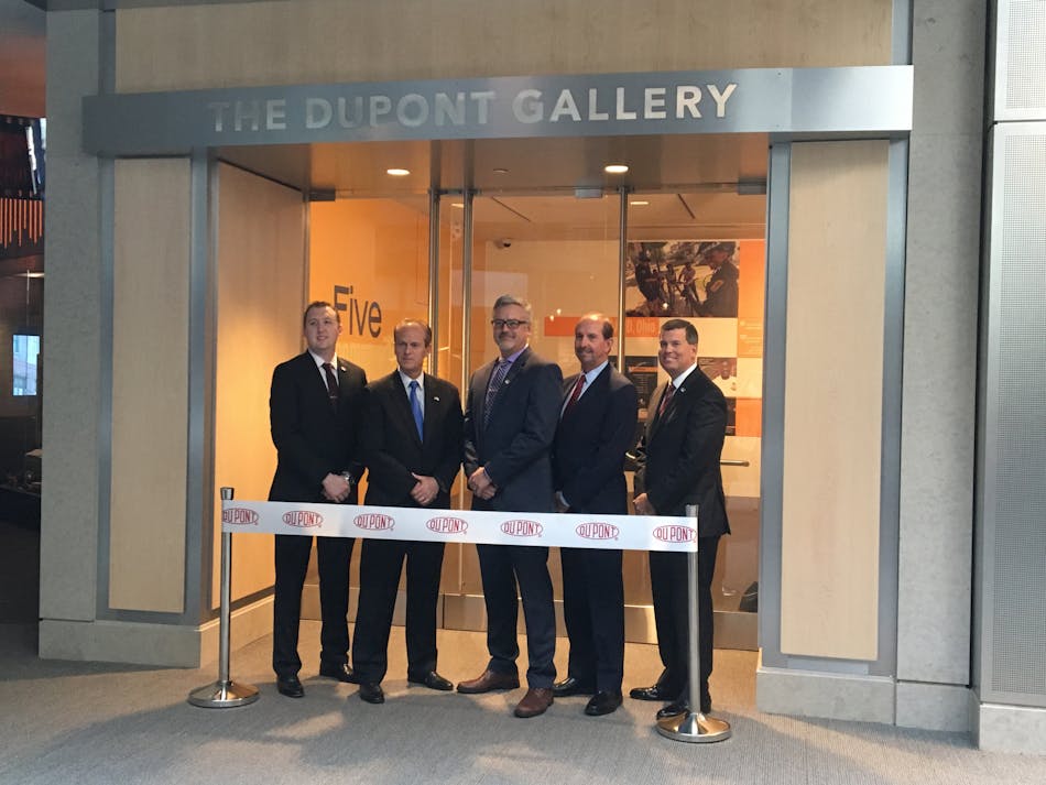 DuPont Gallery at the National Law Enforcement Museum (left to right): Carlo Fiorella- DuPont, Craig Floyd - NLEOM, Steve Laganke - DuPont, Dave Brant - NLEOM, Todd Barnes - DuPont