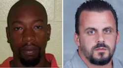 Travis Ball, left, and Special Agent Michael T. Walter