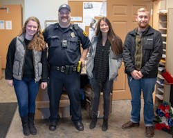 PLS Logistics visiting with the Cranberry Twp. police officers after delivering lunch. PLS Logistics visiting with the Cranberry Twp. police officers after delivering lunch.