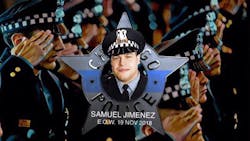 Chicago Police Officer Samuel Jimenez was gunned down as he went to the aid of other officers who had been called to Mercy Hospital & Medical Center Monday afternoon about an assault. Chicago Police Officer Samuel Jimenez was gunned down as he went to the aid of other officers who had been called to Mercy Hospital & Medical Center Monday afternoon about an assault.