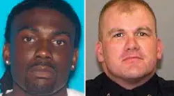 Tremaine Wilbourn, left, and Officer Sean Bolton