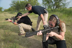 Seen in photo: the Women's Tactical Covert Ripstop Pant, the Women's Tactical Polo Shirt, Men's Tactical Polo Shirt and Men's Tactical Ripstop Cargo Pant.