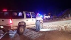 A Los Animas County Sheriff's deputy and two civilians were killed in a multiple-vehicle crash Wednesday night. A Los Animas County Sheriff's deputy and two civilians were killed in a multiple-vehicle crash Wednesday night.