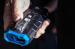 The BolaWrap deploys an 8-foot Kevlar cord with 380 pounds of strength to wrap noncompliant subjects. The BolaWrap deploys an 8-foot Kevlar cord with 380 pounds of strength to wrap noncompliant subjects.