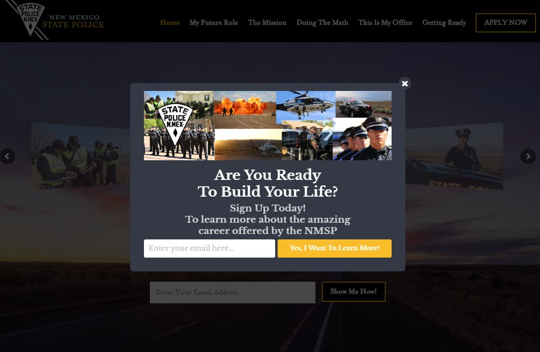 The New Mexico State Police use targeted marketing to reach out to potential candidates. The agency utilizes video, imagery and content to show recruits what a life as a NMSP officer looks like.