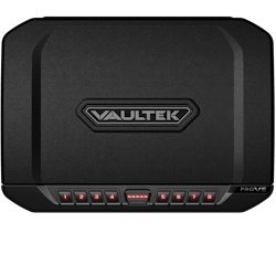 The PROVE from Vaultek is large enough to hold two full-size handguns, depending on the pistol size. It&rsquo;s constructed of progressive formed 14-gauge steel.