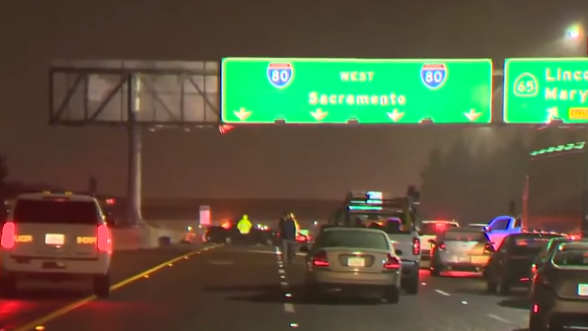 A Placer County Sheriff's K-9 was wounded and a gunman was fatally shot during a confrontation on a highway Tuesday night.