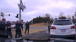 Newly released dashboard camera video shows the tense moments between Little Rock police officers and an armed man during a standoff last month.