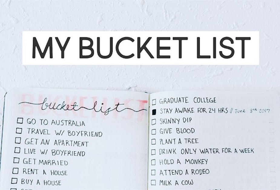 Making a Bucket List vs. Resolutions
