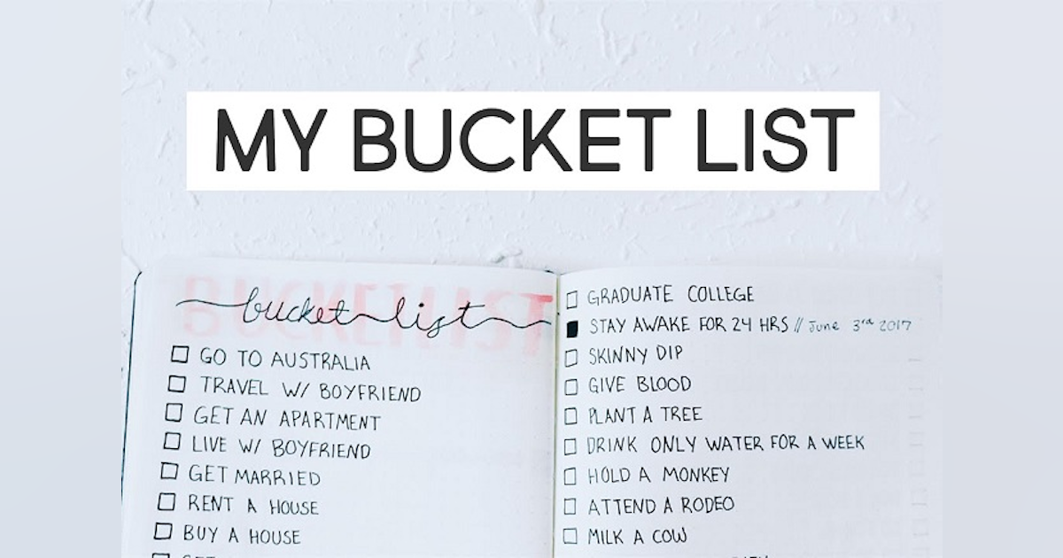Making A Bucket List Vs Resolutions Officer
