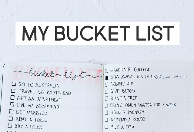 Making A Bucket List Vs Resolutions Officer