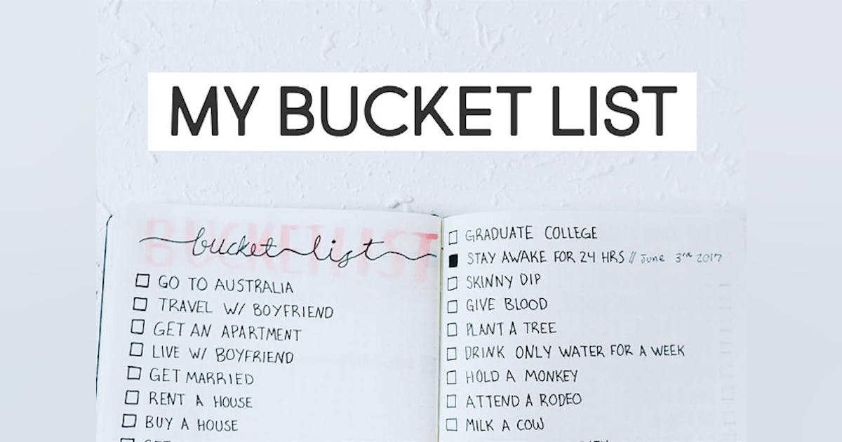 Making a Bucket List vs. Resolutions