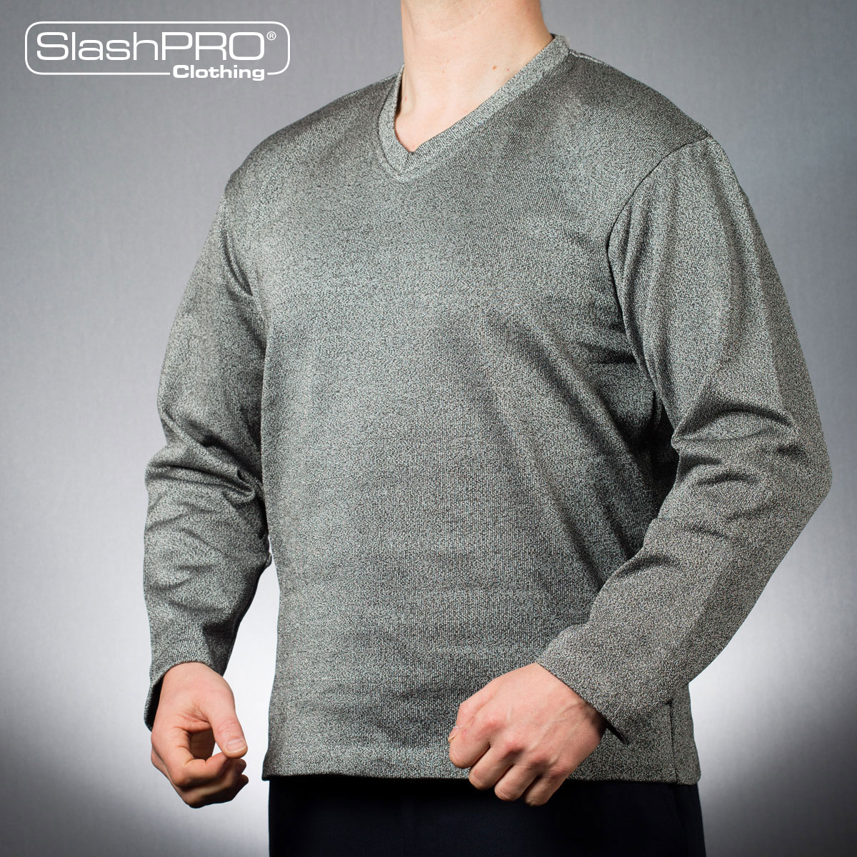 100109 Slashpro Slash Resistant V Neck Long Sleeve Sweatshirt