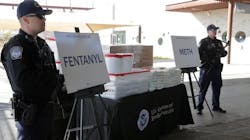 U.S. Customs and Border Protection officers at the Nogales Commercial Facility seized nearly $4.6 million in fentanyl and methamphetamine totaling close to 650 pounds on Saturday. U.S. Customs and Border Protection officers at the Nogales Commercial Facility seized nearly $4.6 million in fentanyl and methamphetamine totaling close to 650 pounds on Saturday.
