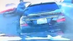 A Nevada Highway Patrol trooper was injured after he was hit by debris when a driver struck his cruiser as he stood outside of it Saturday morning. A Nevada Highway Patrol trooper was injured after he was hit by debris when a driver struck his cruiser as he stood outside of it Saturday morning.