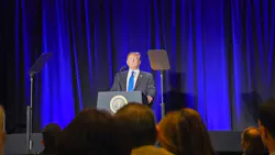 President Donald Trump on Wednesday spoke to law enforcement officers at the Major County Sheriffs and Major Cities Chiefs Association Joint Conference in Washington, D.C. President Donald Trump on Wednesday spoke to law enforcement officers at the Major County Sheriffs and Major Cities Chiefs Association Joint Conference in Washington, D.C.
