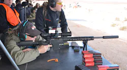 I shot a 6.5 Creedmor Ashbury Precision Ordinance SABER® M700™ with a mounted Crimson Trace CTL-5318. This is a brand-new tactical rifle scope in 3-8x50mm. It has a complex reticle in mils, which is designed for rapid target acquisition. The winds were about 20mph, with 40 mph gusts. This scope had plenty of stadia lines for corrections on the fly. I splashed every target, which were all placed beyond 400 yards. It wasn't my shooting, which was only average. Crimson Trace's Tim O'Connor is an experienced spotter, and guided every shot. I shot a 6.5 Creedmor Ashbury Precision Ordinance SABER® M700™ with a mounted Crimson Trace CTL-5318. This is a brand-new tactical rifle scope in 3-8x50mm. It has a complex reticle in mils, which is designed for rapid target acquisition. The winds were about 20mph, with 40 mph gusts. This scope had plenty of stadia lines for corrections on the fly. I splashed every target, which were all placed beyond 400 yards. It wasn't my shooting, which was only average. Crimson Trace's Tim O'Connor is an experienced spotter, and guided every shot.