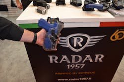 One of the coolest things I saw at SHOT was from the Italian holster company Radar 1957. Made of injection molded plastic, Radar 1957 as several holster models with different levels of retention. Since none of the retention devices rely on the underside rail, some models will smoothly draw almost any mounted light. This is probably one of the most innovative holster companies we have seen. Pictured here is a clear version (for demo purposes) of a light mounted duty holster. One of the coolest things I saw at SHOT was from the Italian holster company Radar 1957. Made of injection molded plastic, Radar 1957 as several holster models with different levels of retention. Since none of the retention devices rely on the underside rail, some models will smoothly draw almost any mounted light. This is probably one of the most innovative holster companies we have seen. Pictured here is a clear version (for demo purposes) of a light mounted duty holster.