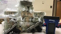 Cash and firearms seized using Viken Detection technology. Cash and firearms seized using Viken Detection technology.