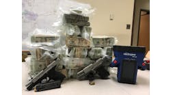 Cash and firearms seized using Viken Detection technology.