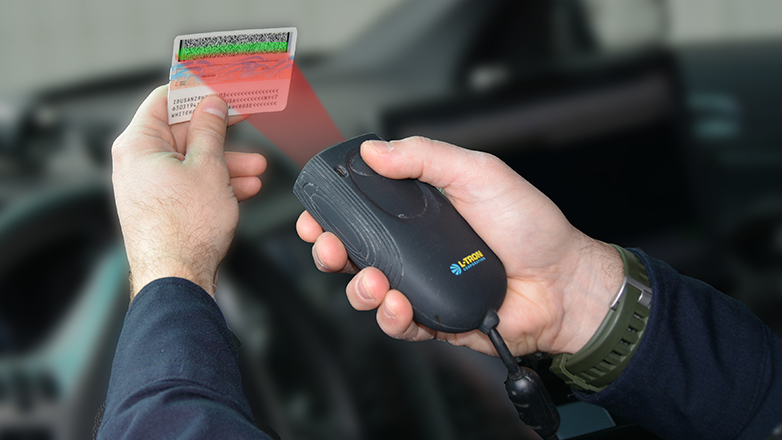 The 4910LR driver's license scanner from L-Tron Corporation makes entering driver's license data into your report quick and easy.