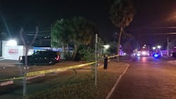 A Pinellas County Sheriff's deputy and a St. Petersburg Police K-9 were shot and wounded while searching for a suspect who fled from officers on a traffic stop early Friday morning. A Pinellas County Sheriff's deputy and a St. Petersburg Police K-9 were shot and wounded while searching for a suspect who fled from officers on a traffic stop early Friday morning.