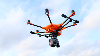 The Yuneec H520 with E10T camera. The final products with Mobilicom may vary slightly in design.