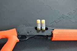 Lightfield Ammunition makes several different less lethal products. They use translucent shells that allows users torecognize the application by the color of the 'stars' inside the shell. The yellow and purple indicate a close range extremely light elastomer star, which can be used from 1 to 10 yards. Lightfield Ammunition makes several different less lethal products. They use translucent shells that allows users torecognize the application by the color of the 'stars' inside the shell. The yellow and purple indicate a close range extremely light elastomer star, which can be used from 1 to 10 yards.