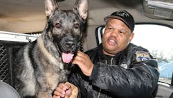 Police Officer Alvin Outlaw and his K-9 partner, Thor, Outlaw and Thor have gained notoriety with Thor&apos;s beloved Twitter persona and their good deeds in the community Friday, February 14, 2014.