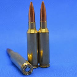 The 6.5 Creedmor has a 30 degree shoulder. The neck allows for the longer, and usually higher ballistic coefficient, bullets. Shown here are the Federal Premium 6.5 Creedmor cartridges with 140 grain Sierra MatchKing bullets. The 6.5 Creedmor has a 30 degree shoulder. The neck allows for the longer, and usually higher ballistic coefficient, bullets. Shown here are the Federal Premium 6.5 Creedmor cartridges with 140 grain Sierra MatchKing bullets.