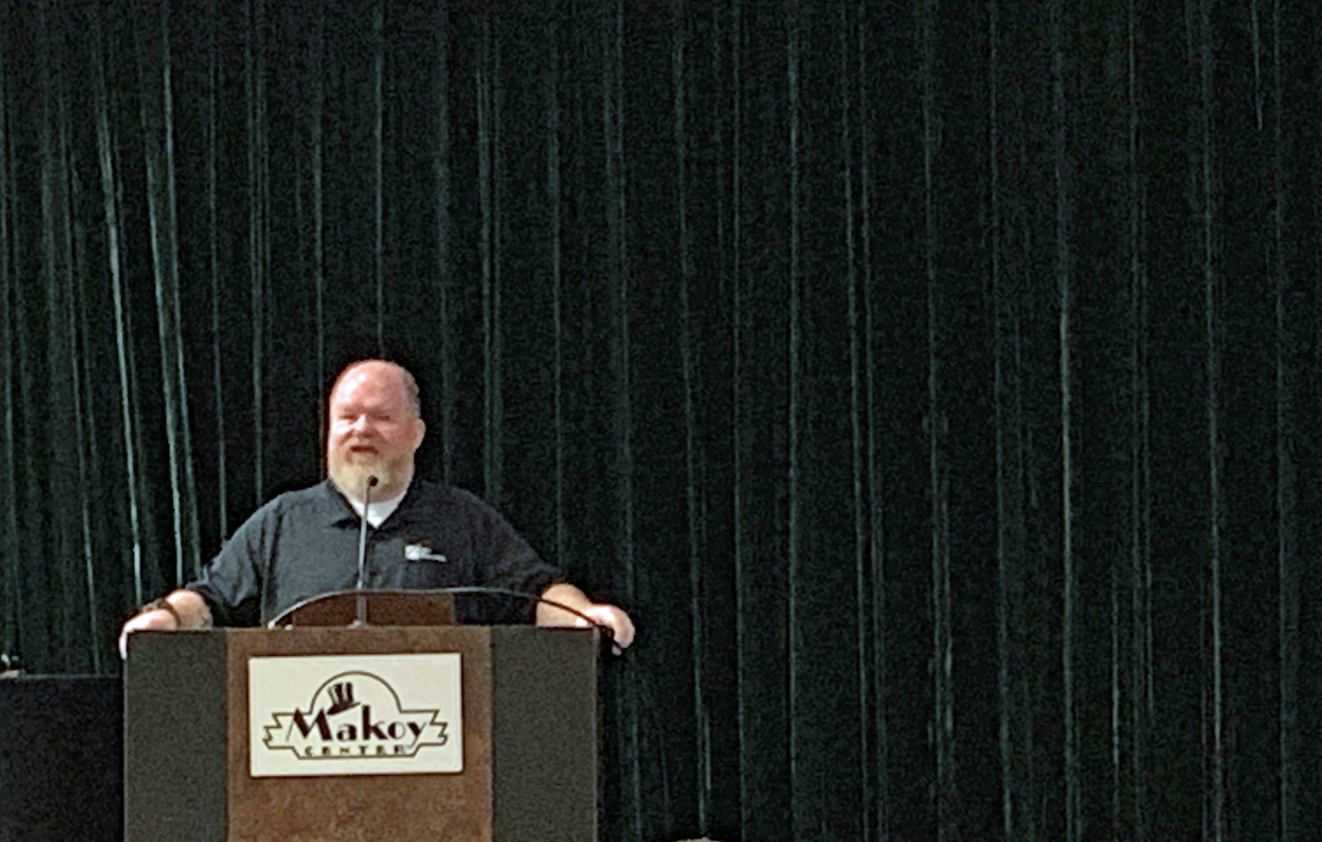 Dr. Aprill during his presentation.