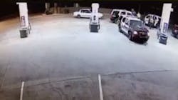 Two Maricopa County Sheriff's deputies and one Mesa police officer were injured after a vehicle plowed into them at a gas station early Thursday morning. Two Maricopa County Sheriff's deputies and one Mesa police officer were injured after a vehicle plowed into them at a gas station early Thursday morning.