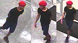 Police described the suspect as a thin man between 5'7' and 5'10' who was wearing a black T-shirt, navy blue shorts, a rolled up red skull beanie and dark high tops with red heel caps when he approached the officer. Police described the suspect as a thin man between 5'7' and 5'10' who was wearing a black T-shirt, navy blue shorts, a rolled up red skull beanie and dark high tops with red heel caps when he approached the officer.