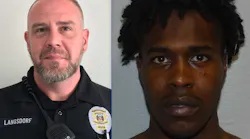 Officer Michael Langsdorf , left, and Bonette Kymbrelle Meeks