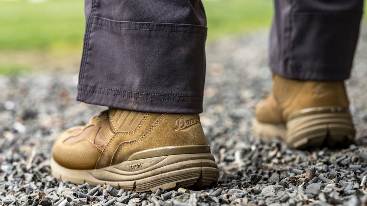 The hike-inspired FullBore boots by Danner feature a Vibram cushion platform and Megagrip technology for traction.