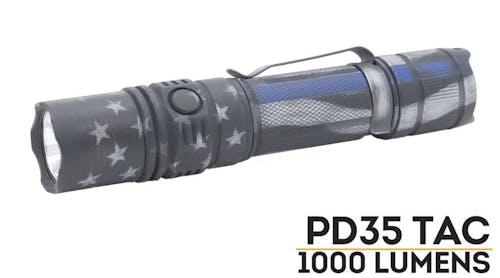 Exclusive New Fenix Pd35 Tac Led Tactical Flashlight Thin Blue Line Cerakote Finish